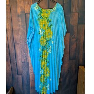 Sand Pebble women's maxi accordion 100% polyester tropical caftan O/S